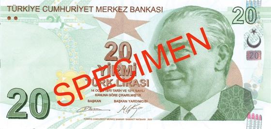 20 Lira - © Central Bank of the Republic of Turkey